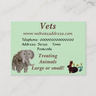 Wild Animal Pet Art Visitekaartje