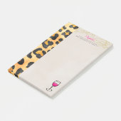 Wild Animal Print and Wine Bachelorette Party Post-it® Notes (Schuin)