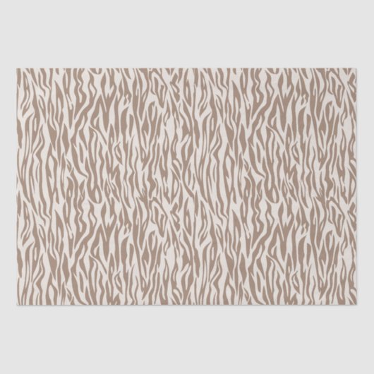 Wild Animal Print Beige Safari thema Tissuepapier (Voorkant)
