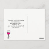 Wild Animal Print en Wine Glass Bachelorette Briefkaart (Achterkant)