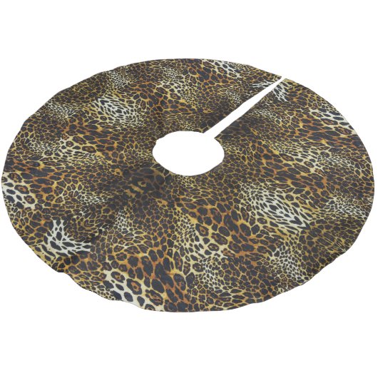 Wild Animal Print Jaguar Kerstboom Rok (Gekanteld)