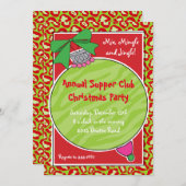 Wild Animal Print Kerstmis uitnodiging (Voorkant / Achterkant)