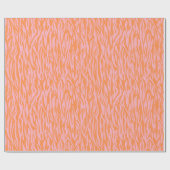 Wild Animal Print Roze Safari thema Cadeaupapier (Vlak)