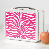 Wild Animal Print, Zebra in Fuchsia Pink en White (In situ)