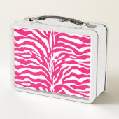 Wild Animal Print, Zebra in Fuchsia Pink en White (Achterkant)