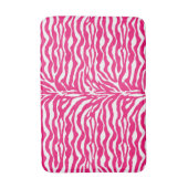 Wild Animal Print, Zebra in Fuchsia Pink en White Badmat (Voorkant Verticaal)