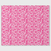 Wild Animal Print, Zebra in Fuchsia Pink en White Cadeaupapier (Vlak)