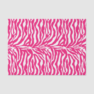 Wild Animal Print, Zebra in Fuchsia Pink en White Tissuepapier