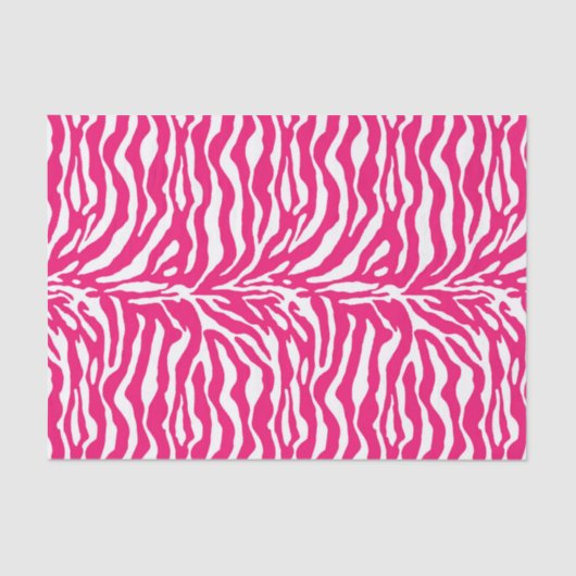 Wild Animal Print, Zebra in Fuchsia Pink en White Tissuepapier (Voorkant)