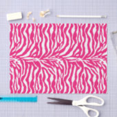 Wild Animal Print, Zebra in Fuchsia Pink en White Tissuepapier (Craft)