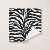 Wild Animal Print, Zebra in zwart-wit Bad Handdoek (Wasdoekje)