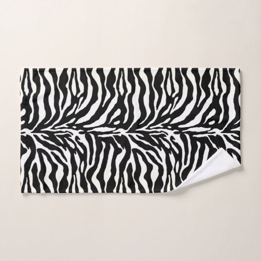 Wild Animal Print, Zebra in zwart-wit Bad Handdoek (Handdoek)