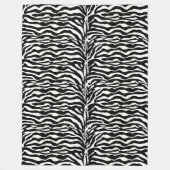 Wild Animal Print, Zebra in zwart-wit Fleece Deken (Voorkant)