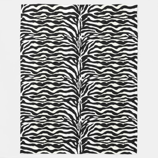 Wild Animal Print, Zebra in zwart-wit Fleece Deken (Voorkant)