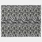 Wild Animal Print, Zebra in zwart-wit Fleece Deken (Voorkant (Horizontaal))