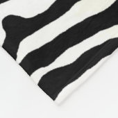 Wild Animal Print, Zebra in zwart-wit Fleece Deken (Hoek)