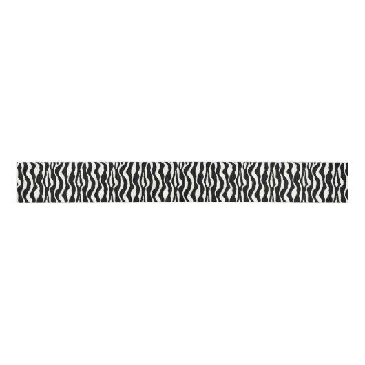 Wild Animal Print, Zebra in zwart-wit Grosgrain Lint (Voorkant)