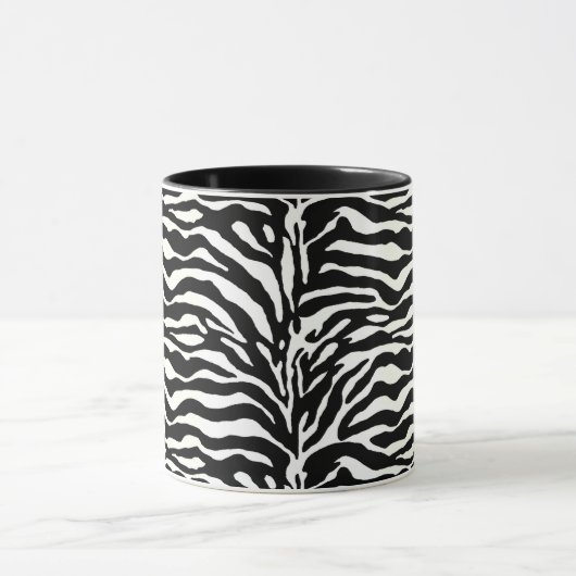 Wild Animal Print, Zebra in zwart-wit Mok (Midden)