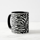 Wild Animal Print, Zebra in zwart-wit Mok (Voorkant links)