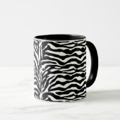 Wild Animal Print, Zebra in zwart-wit Mok (Voorkant rechts)