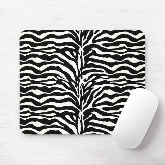 Wild Animal Print, Zebra in zwart-wit Muismat (Met muis)