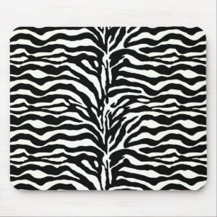 Wild Animal Print, Zebra in zwart-wit Muismat