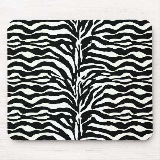 Wild Animal Print, Zebra in zwart-wit Muismat (Voorkant)