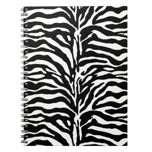 Wild Animal Print, Zebra in zwart-wit Notitieboek (Voorkant)