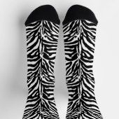 Wild Animal Print, Zebra in zwart-wit Sokken (Top)