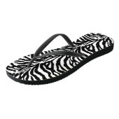 Wild Animal Print, Zebra in zwart-wit Teenslippers (Schuin)