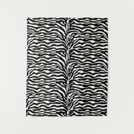 Wild Animal Print, Zebra in zwart-wit Wandkleed (Voorkant)