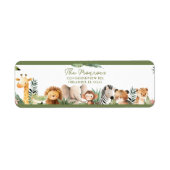 Wild Animal Return Address Label (Voorkant)