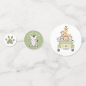 Wild Animal Safari Baby Jongen Douche Confetti (Voorkanten)