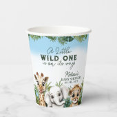 Wild Animal Safari Baby shower Papieren Bekers (Achterkant)
