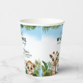 Wild Animal Safari Baby shower Papieren Bekers (Rechts)