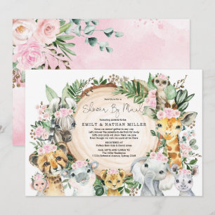 Wild Animal Safari Oerwoud Girl Baby shower by Mai Kaart