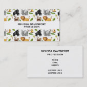 Wild Animal Safari Oerwoud Pattern Visitekaartje (Voorkant / Achterkant)