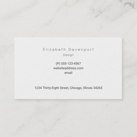 Wild Animal Safari Oerwoud Pattern Visitekaartje (Achterkant)