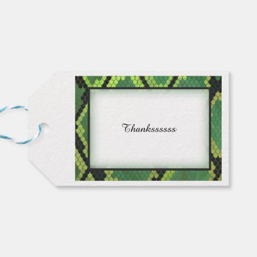 Wild Animal Snake Hartelijk dank Cadeaulabel (Achterkant Horizontaal)