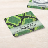 Wild Animal Snake Hartelijk dank Kartonnen Onderzetters (Schuin)