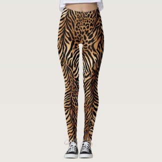 Wild Animal Symmetric Pattern Design 3 Leggings