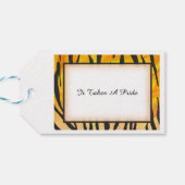 Wild Animal Tiger Stripe Hartelijk dank Cadeaulabel (Achterkant Horizontaal)