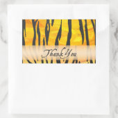 Wild Animal Tiger Stripe Hartelijk dank Rechthoekige Sticker (Tas)