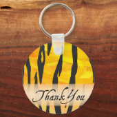 Wild Animal Tiger Stripe Hartelijk dank Sleutelhanger (Voorkant)