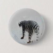 Wild Animal White Tiger Ronde Button 5,7 Cm (Voorkant)