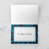 Wild Animal Zebra Hartelijk dank Bedankkaart (Binnen)