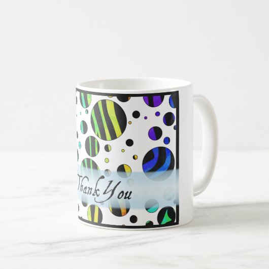 Wild Animal Zebra Hartelijk dank Koffiemok (Voorkant rechts)