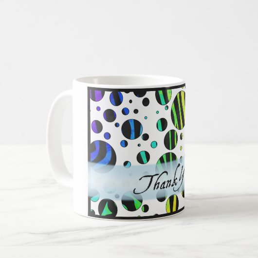 Wild Animal Zebra Hartelijk dank Koffiemok (Voorkant links)