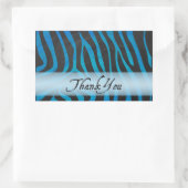 Wild Animal Zebra Hartelijk dank Rechthoekige Sticker (Tas)