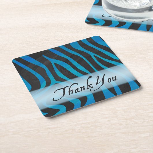 Wild Animal Zebra Pattern Dank je Kartonnen Onderzetters (Schuin)